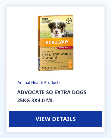 ADVOCATE SO EXTRA DOGS 25KG 3X4.0 ML Animal Health Products VIEW DETAILS