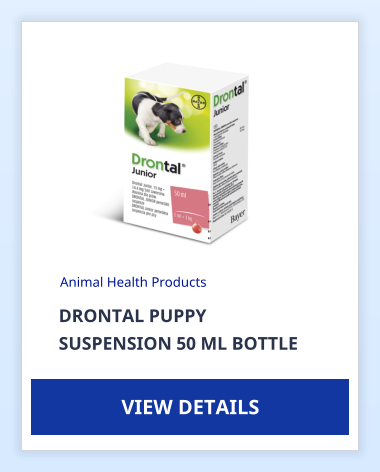 DRONTAL PUPPY SUSPENSION 50 ML BOTTLE Animal Health Products VIEW DETAILS