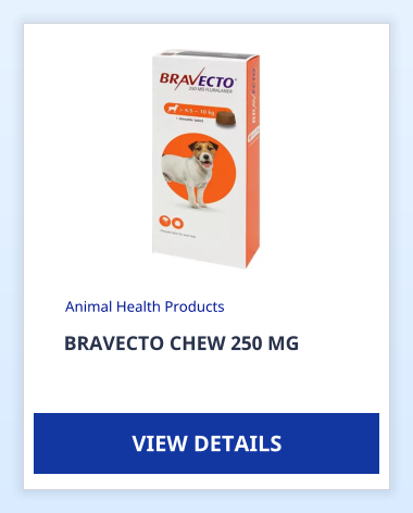 BRAVECTO CHEW 250 MG Animal Health Products VIEW DETAILS