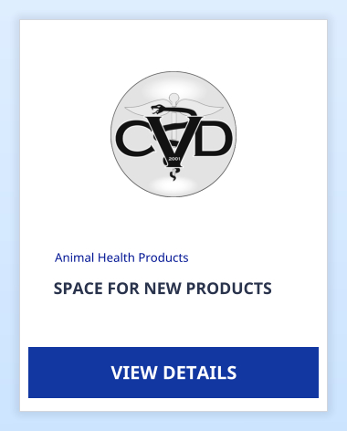 SPACE FOR NEW PRODUCTS Animal Health Products VIEW DETAILS