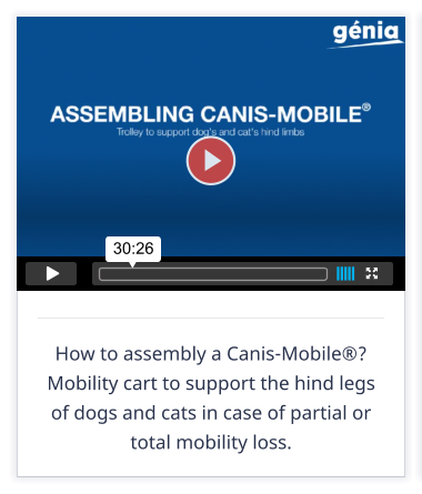 How to assembly a Canis-Mobile? Mobility cart to support the hind legs of dogs and cats in case of partial or total mobility loss. 30:26