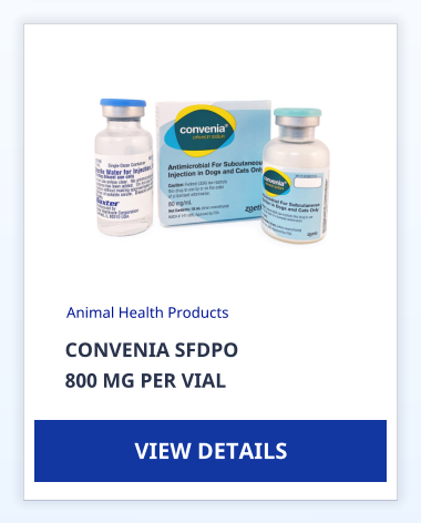 CONVENIA SFDPO  800 MG PER VIAL Animal Health Products VIEW DETAILS