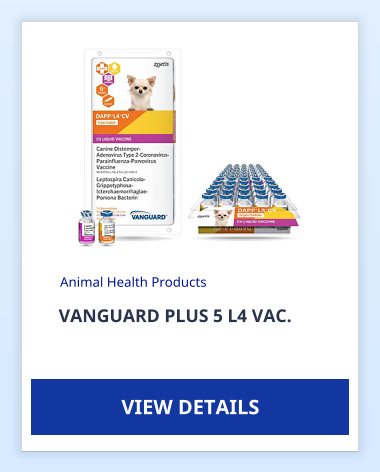 VANGUARD PLUS 5 L4 VAC. Animal Health Products VIEW DETAILS