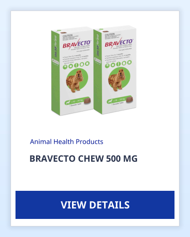 BRAVECTO CHEW 500 MG Animal Health Products VIEW DETAILS