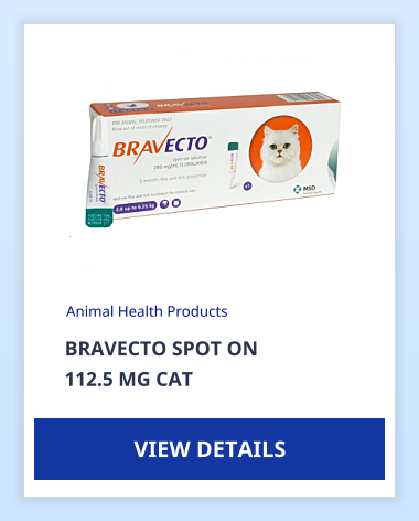 BRAVECTO SPOT ON  112.5 MG CAT Animal Health Products VIEW DETAILS