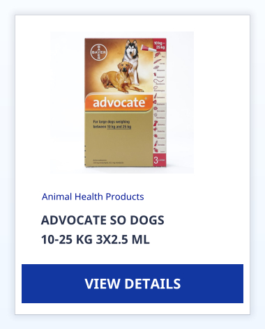 ADVOCATE SO DOGS 10-25 KG 3X2.5 ML Animal Health Products VIEW DETAILS