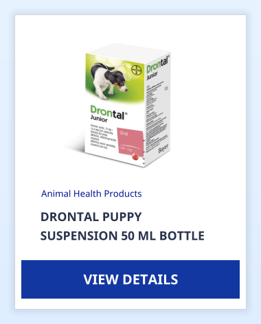 DRONTAL PUPPY SUSPENSION 50 ML BOTTLE Animal Health Products VIEW DETAILS